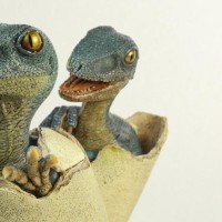 Rebor Velociraptor Triplets Sauropod and Theropod Dinosaur Nest Egg Statue Review