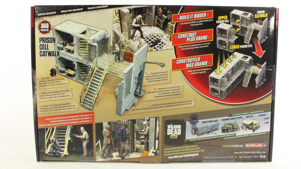 AMC’s The Walking Dead Prison Catwalk Upper Cell and Lower Cell McFarlane Toys Building Sets Review