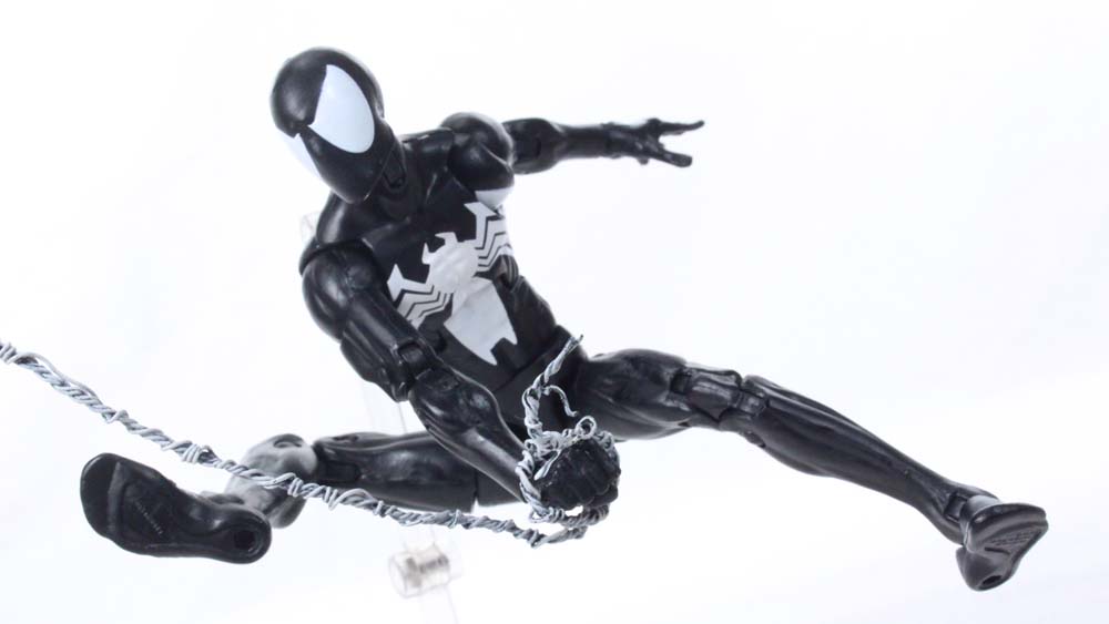Marvel Legends Black Suit Spider-Man 2016 Sandman BAF Wave Comic Action Figure Toy Review