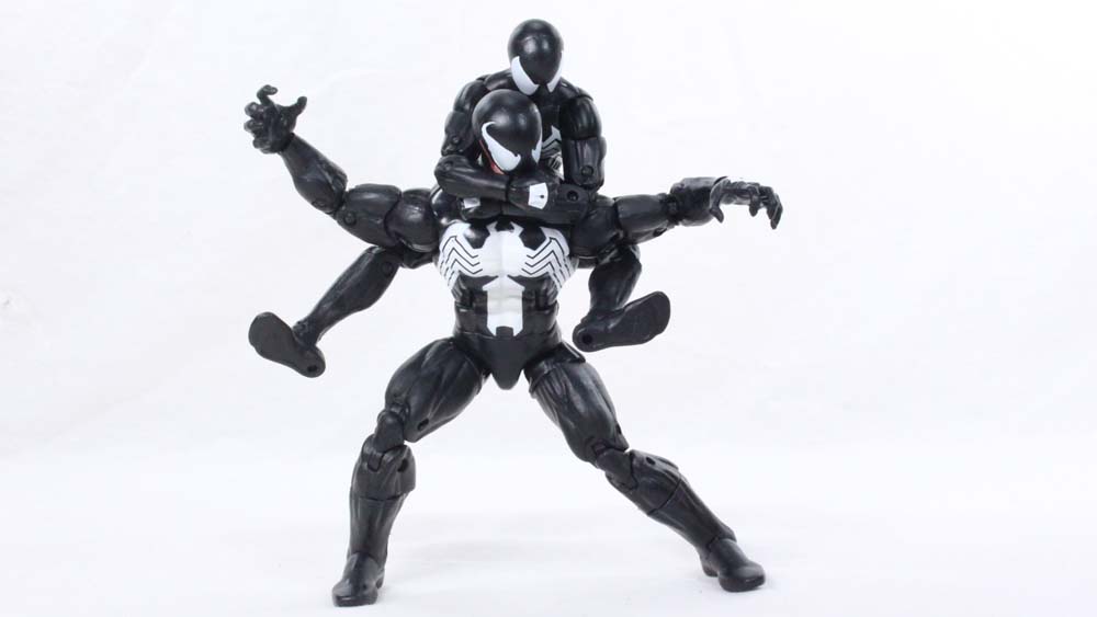 Marvel Legends Black Suit Spider-Man 2016 Sandman BAF Wave Comic Action Figure Toy Review