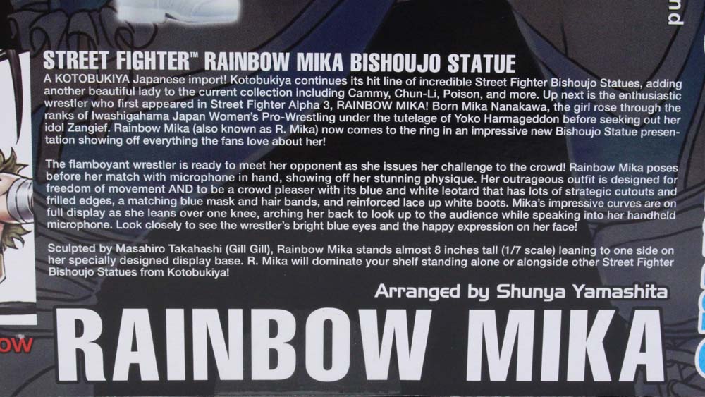 Bishoujo Rainbow Mika Street Fighter Kotobukiya Video Game Statue Review