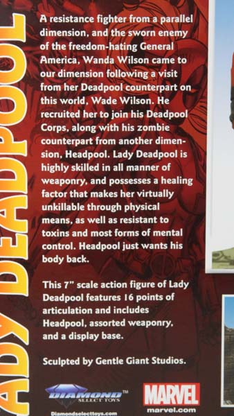 Marvel Select Lady Deadpool Diamond Select Toys Comic Action Figure Toy Review
